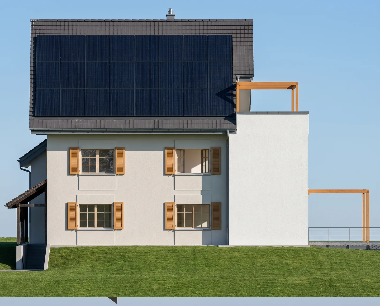 Rendering der Ansicht West aus dem Modell