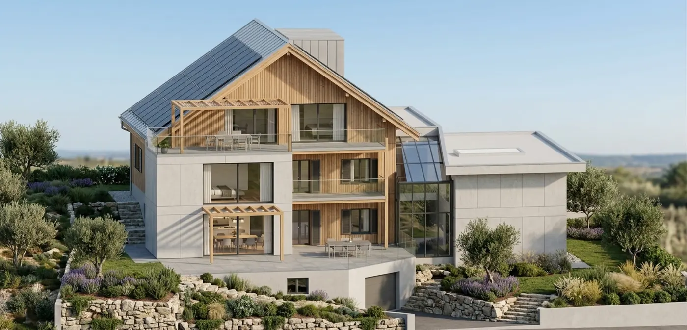 Fotorealistisches Aussenrendering aus 3D-Modell