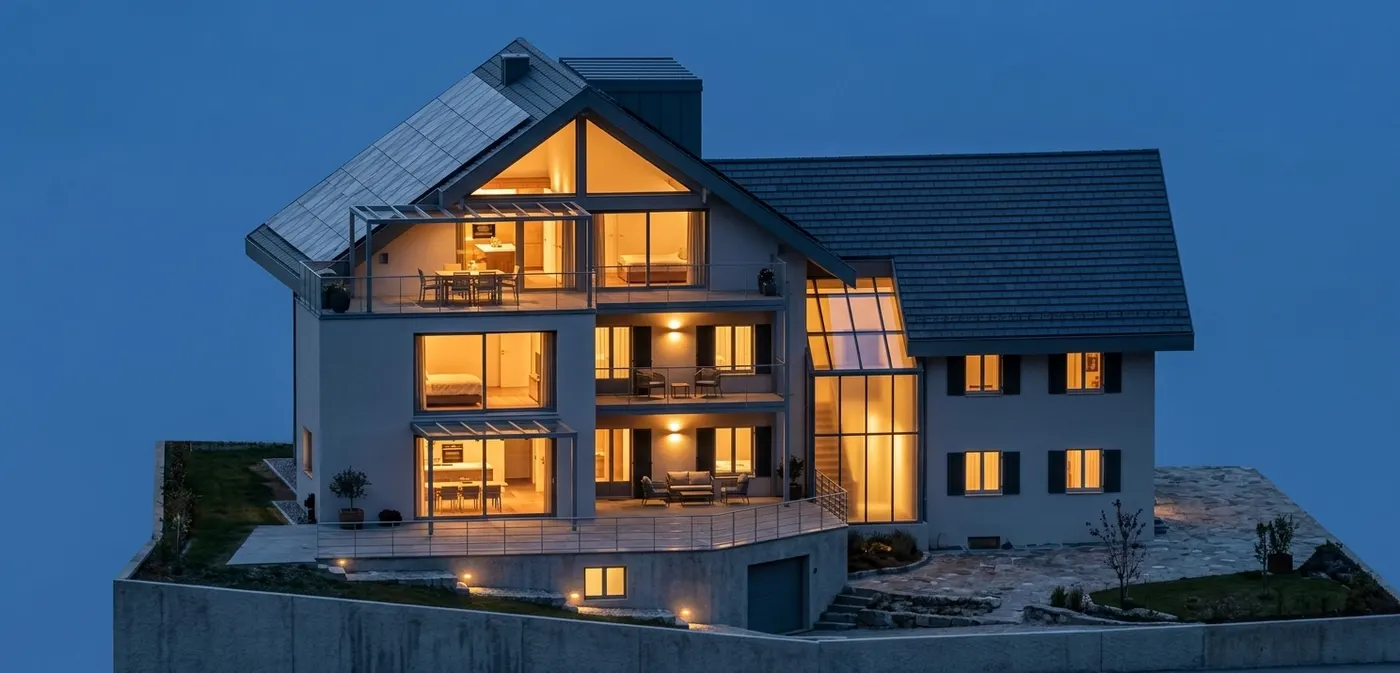 Richtung B: Abendstimmung mit warmem Licht
