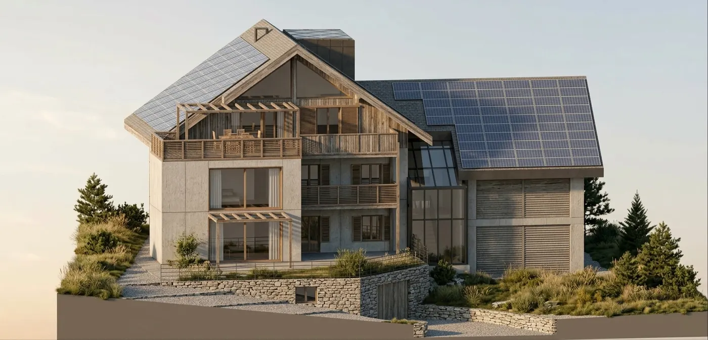 Richtung C: Holz und Sichtbeton